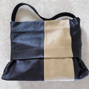 Mimco Soft Leather Shoulder Tote/Bucket Bag Color Block design